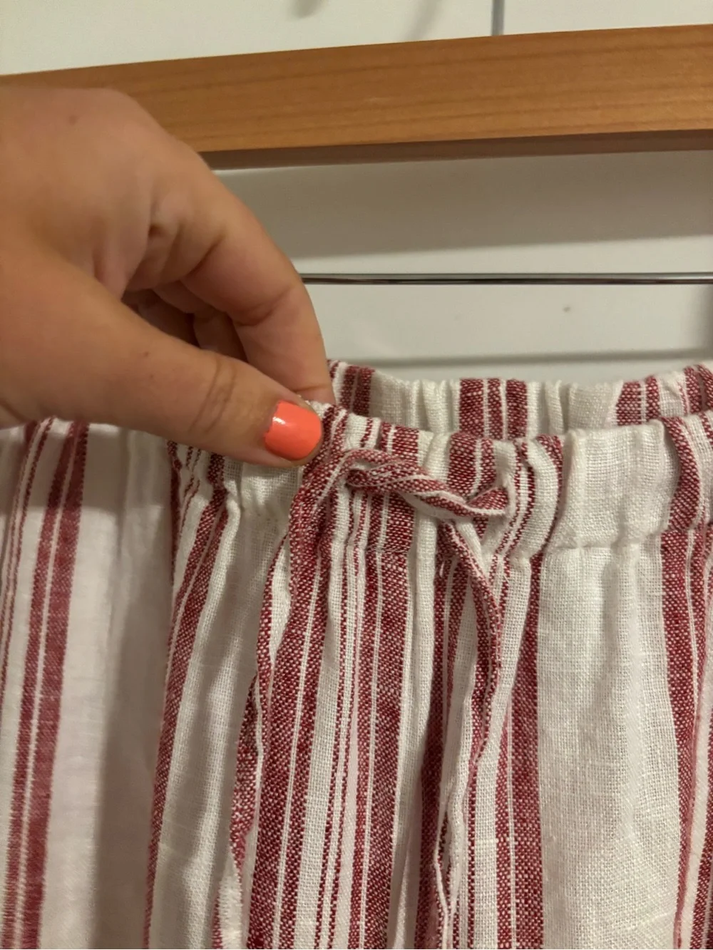 REFORMATION Olina Linen Pants Avignon Stripe Size XS
